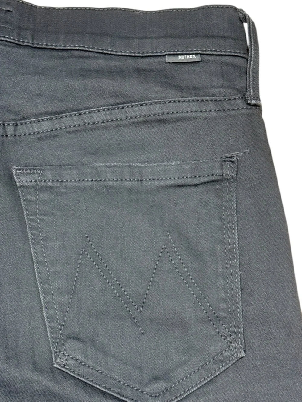 Mother The Cha Cha Fray Crop Flare Jeans Black Size 26 - Picture 7 of 12